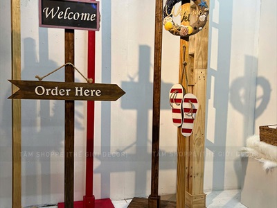 Bộ trụ gỗ kèm đế rời cao tới 2m (2 size - nhiều màu) TRUGO-01